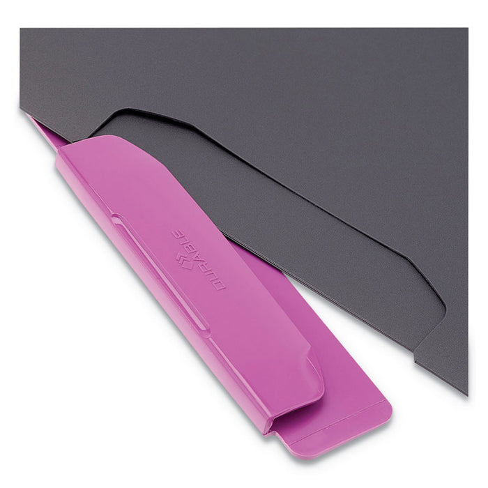 DURASWING Report Cover, Clip, Letter, Charcoal Gray, 5/Pack