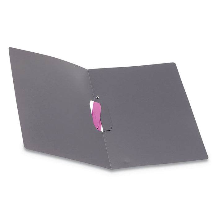 DURASWING Report Cover, Clip, Letter, Charcoal Gray, 5/Pack