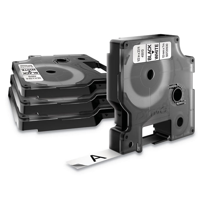 D1 Durable Labels, 0.5" x 23 ft, White, 4/Pack