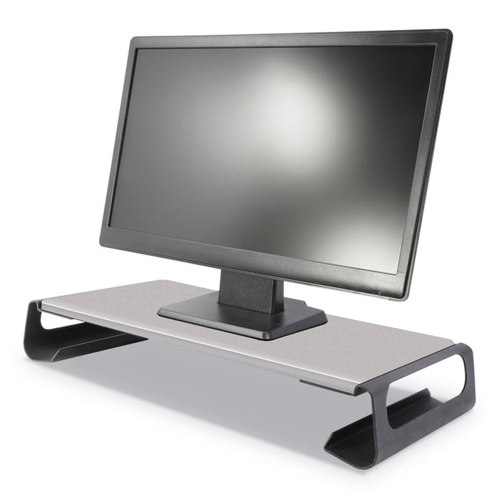 Contemporary Monitor Riser, 26.875w x 10d x 3.5h, Black/Gray