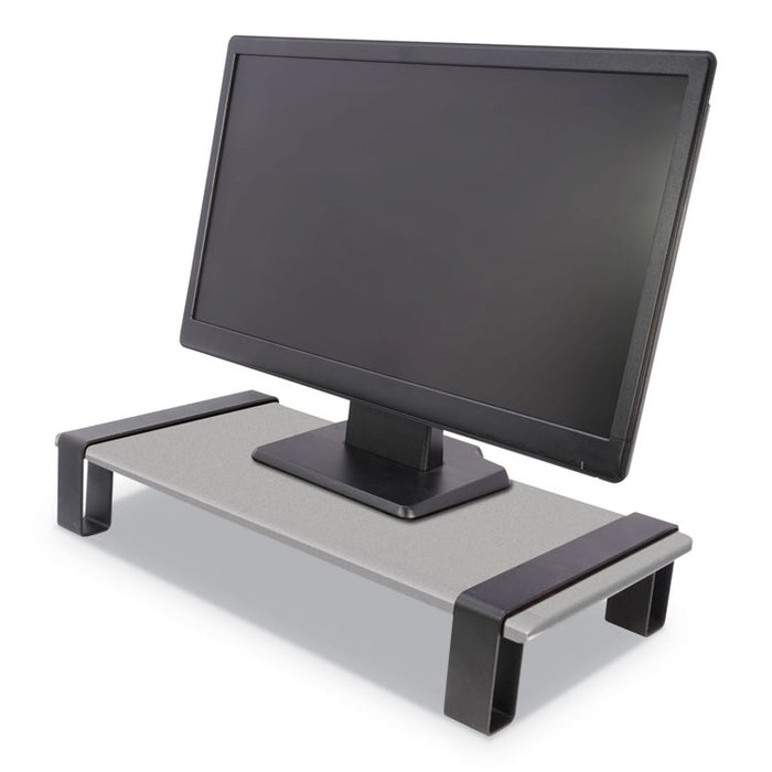 Modern Monitor Riser, 23.75" x 10.25" x 3.5", Black/Gray, Supports 60 lbs