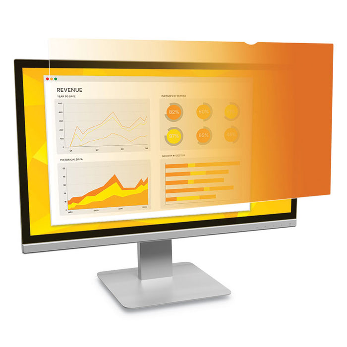 Gold Frameless Privacy Filter For 24" Widescreen Monitor, 16:9 Aspect Ratio