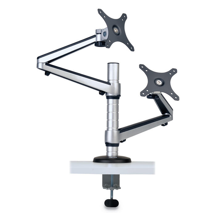 Dual Full Motion Flex Arm Desk Clamp for 13" to 27" Monitors, up to 22 lbs/Arm