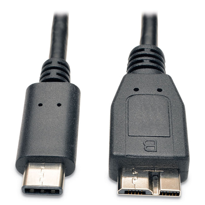 USB 3.1 Gen 1 (5 Gbps) Cable, USB Type-C (USB-C) to USB 3.0 Micro-B (M/M), 3 ft.