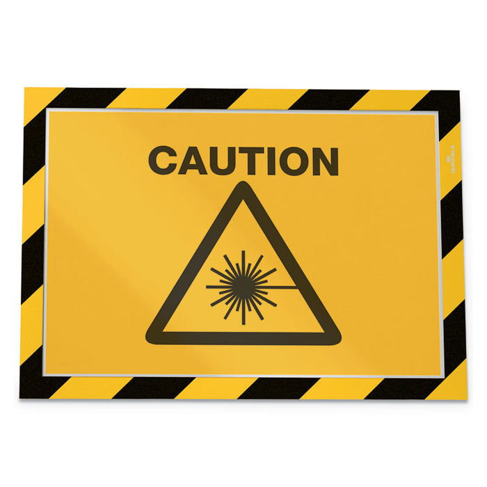 DURAFRAME Security Magnetic Sign Holder, 8 1/2 x 11, Yellow/Black Frame, 2/Pack