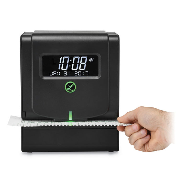 Heavy-Duty Thermal Time Clock, Digital Display, Charcoal