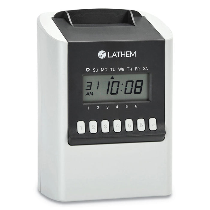 700E Calculating Time Clock, Digital Display, White