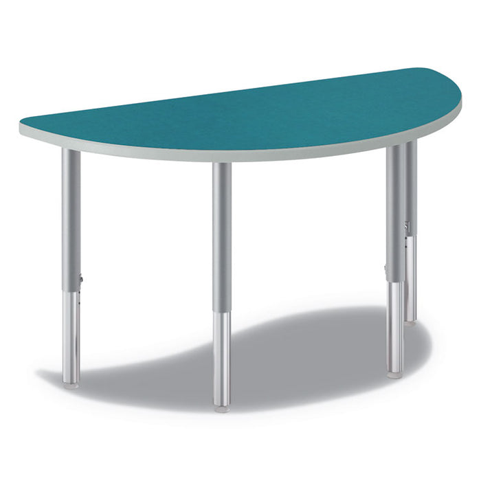 Build Half Round Shape Table Top, 60w x 30d, Blue Agave