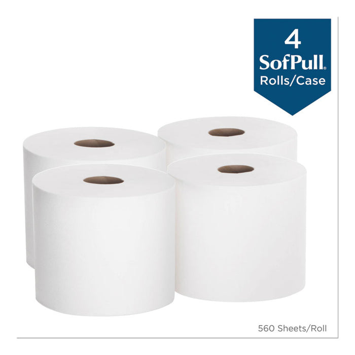 SofPull Perforated Paper Towel, 7 4/5 x 15, White, 560/Roll, 4 Rolls/Carton