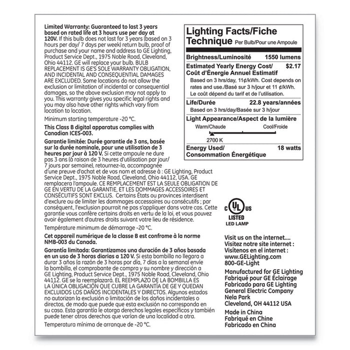 LED PAR38 Dimmable 25 Dg Soft White Flood Light Bulb, 18 W