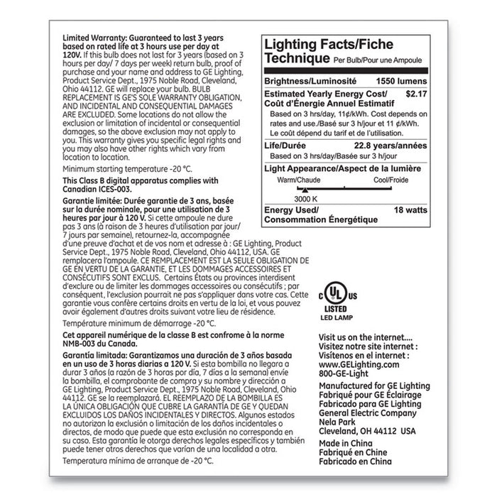 LED PAR38 Dimmable 40 Dg Warm White Flood Light Bulb, 18 W