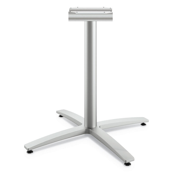 Between Seated-Height X-Base for 30"-36" Table Tops, Silver