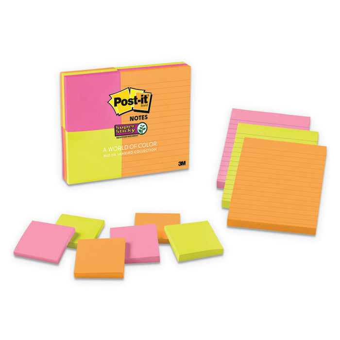 Pads in Energy Boost Collection Colors, (6) Unruled 3" x 3" Pads, (3) Note Ruled 4" x 6" Pads, 90 Sheets/Pad, 9 Pads/Set