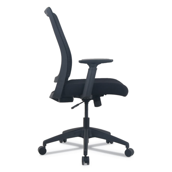 Alera EY Series Swivel Tilt Chair, Supports Up to 275 lb, 17.64" to 21.38" Seat Height, Black