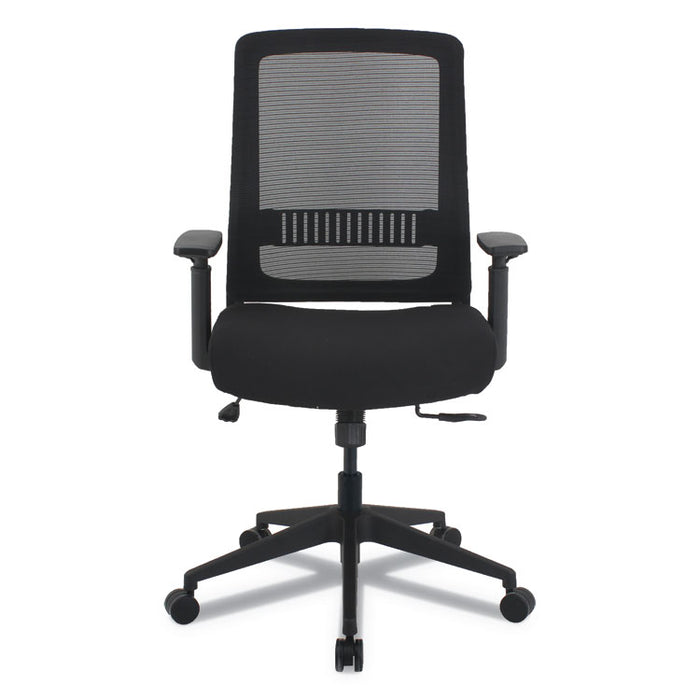 Alera EY Series Multifunction Chair, Supports up to 275 lbs., Black Seat/Black Back, Black Base