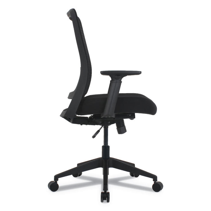 Alera EY Series Multifunction Chair, Supports up to 275 lbs., Black Seat/Black Back, Black Base