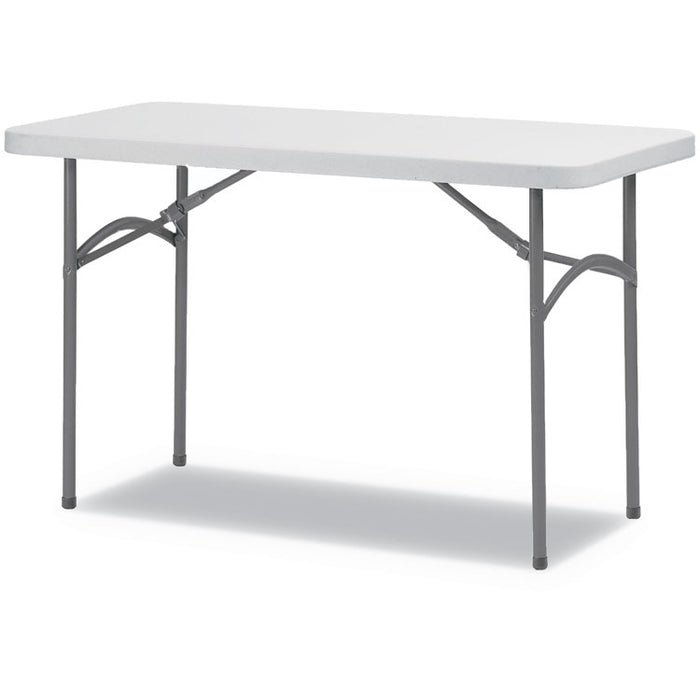 Rectangular Plastic Folding Table, 48w x 24d x 29 1/4h, Gray