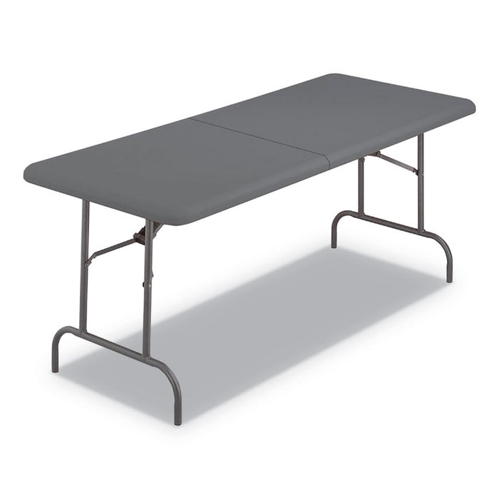 IndestrucTable Classic Bi-Folding Table, 1,200 lb Capacity, 30 x 72 x 29, Charcoal
