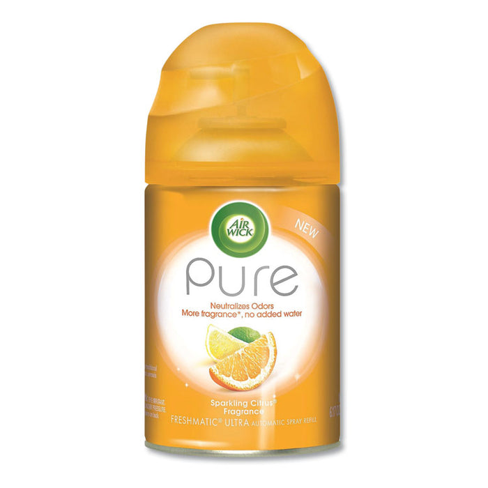 Freshmatic Ultra Automatic Pure Refill, Sparkling Citrus, 5.89 oz Aerosol Spray, 6/Carton