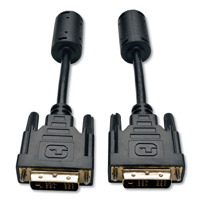 DVI Single Link Cable, Digital TMDS Monitor Cable, DVI-D (M/M), 6 ft., Black
