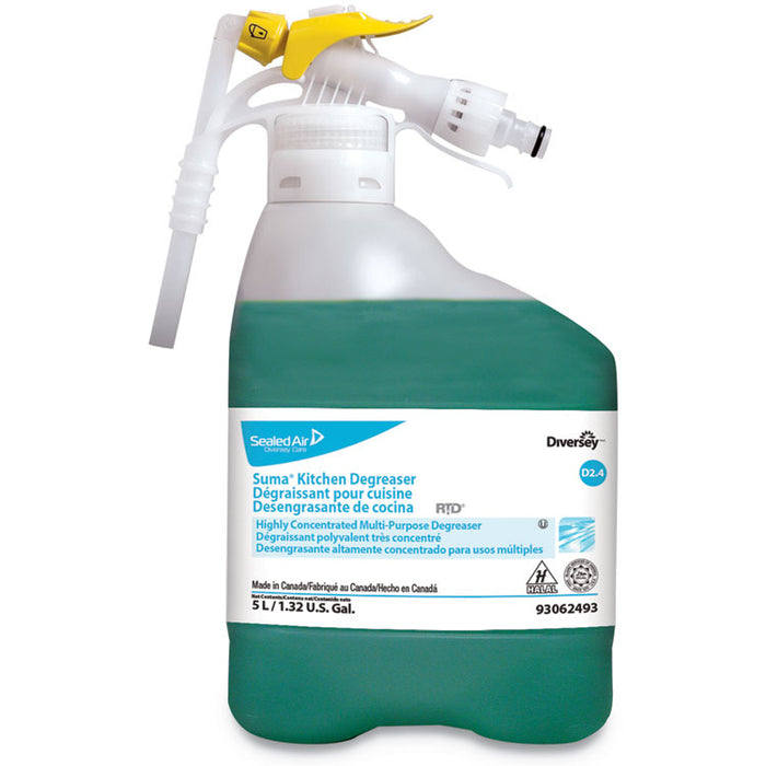 Suma Kitchen Degreaser, Unscented, 1.32 gal Bottle, 1/Carton