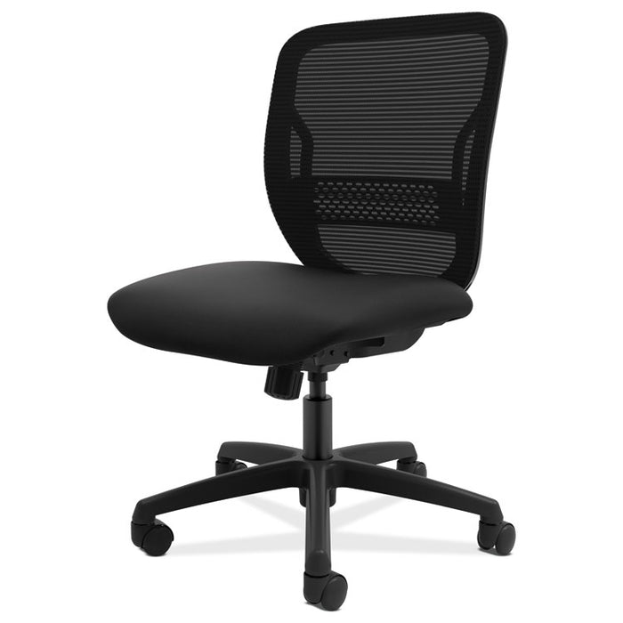 Gateway Mid-Back Task Chair, Supports Up to 250 lbs, Black Seat, Black Back, Black Base