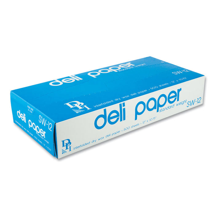 Interfolded Deli Sheets, 12" x 10 3/4", 500 Sheets/Box, 12 Boxes/Carton