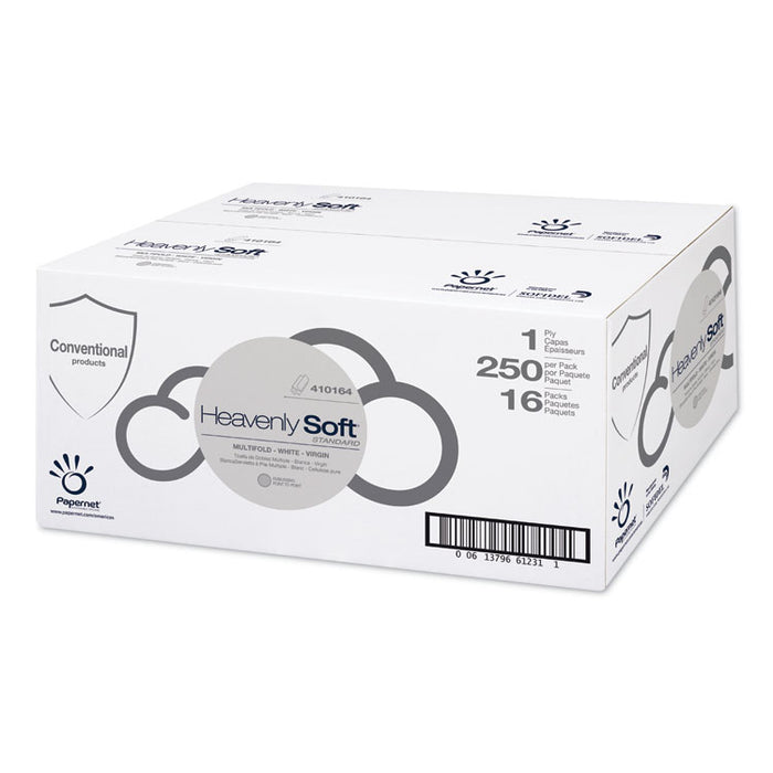 Heavenly Soft Multi-Fold Paper Towel, Standard, 4.5 x 9.5, White, 250/Pack, 16 Packs/Carton