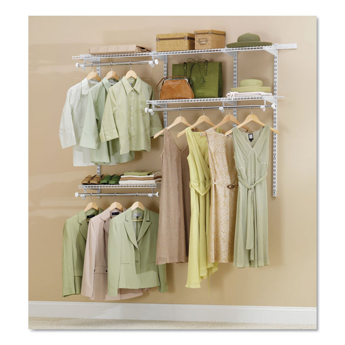 Configurations Custom Closet Starter Kit, 5 Shelves, 36" to 72"w x 16"d x 47.5"h, White