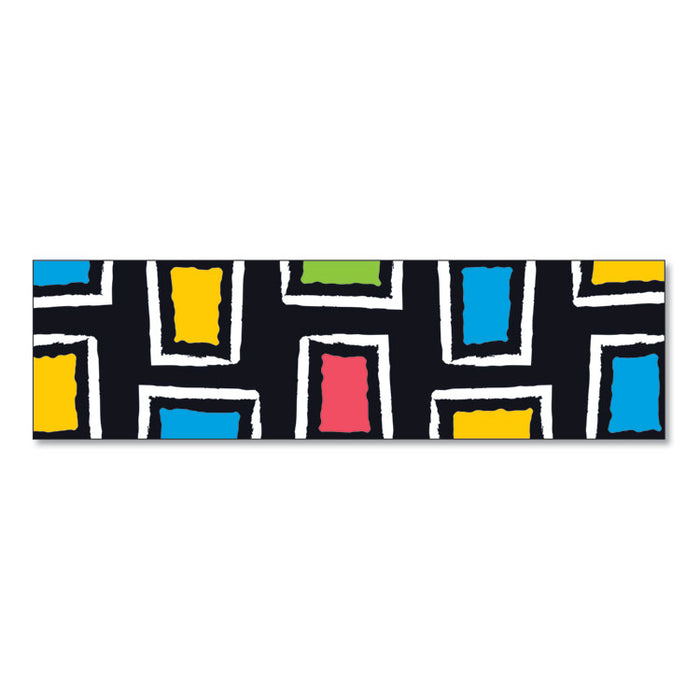 Bolder Borders, 2.75" x 35.75 ft, Bold Strokes Rectangles, Assorted Colors