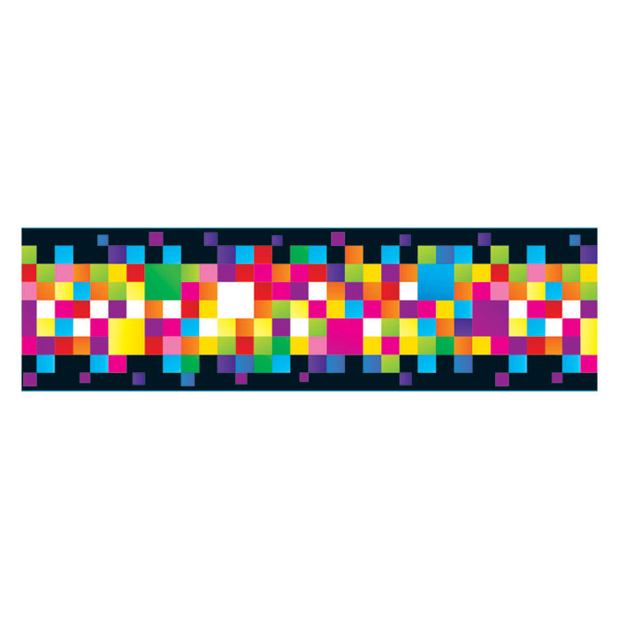Bolder Borders, 2.75" x 35.75 ft, Pixels, Assorted Colors