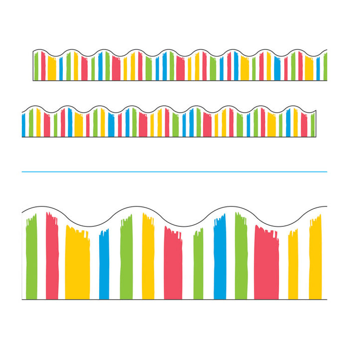 Terrific Trimmers Print Board Trim, 2 1/4" x 41", Bold Strokes Stripes, Assorted
