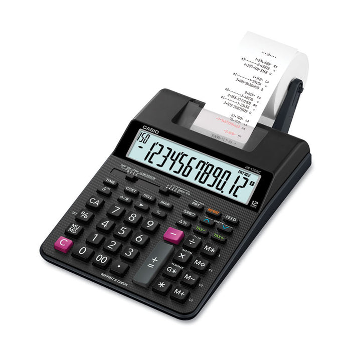 HR170R Printing Calculator, 12-Digit, LCD