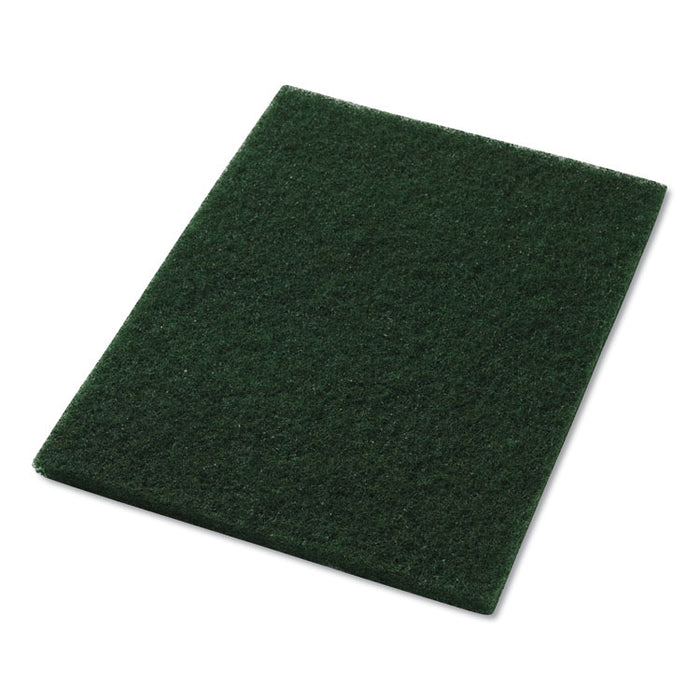 Scrubbing Pads, 14" x 20", Green, 5/Carton