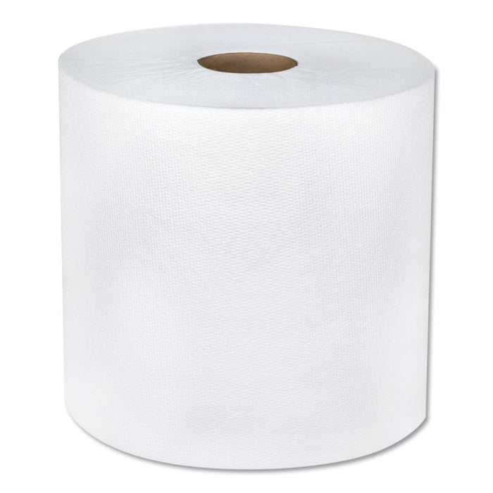 TAD Hardwound Roll Towels, 1-Ply, 7 7/8" x 600 ft, White, 6 Rolls/Carton