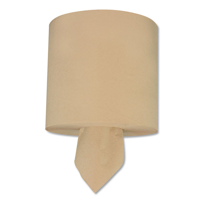 Center-Pull Hand Towels, 1-Ply, 7 5/8" x 750 ft, Natural, 6 Rolls/Carton