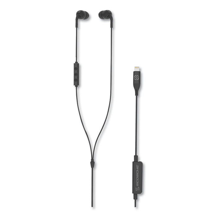 Increased Dynamic Range Earbuds with Lightning Connector, Black