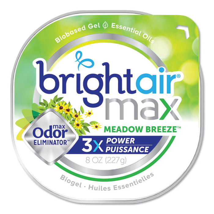 Max Odor Eliminator Air Freshener, Meadow Breeze, 8 oz Jar
