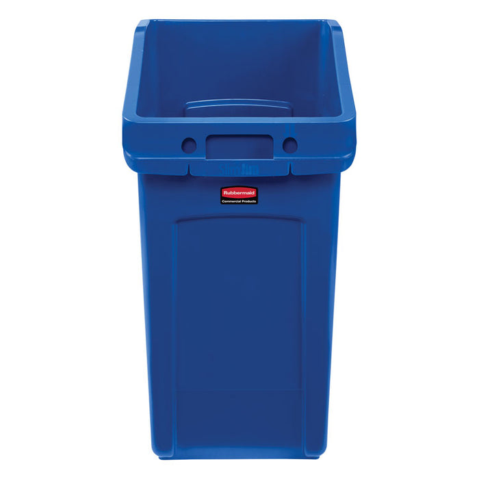 Slim Jim Under-Counter Container, 23 gal, Polyethylene, Blue