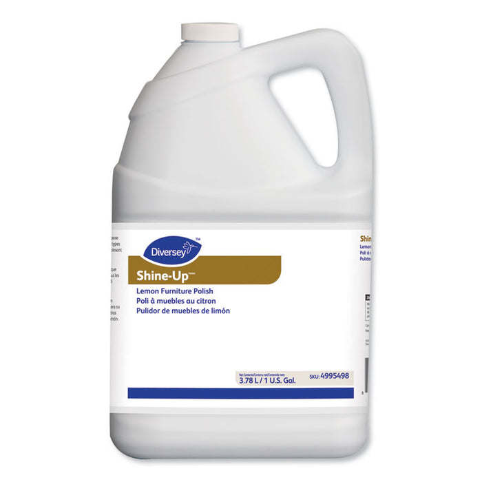 Shine-Up Furniture Polish, Lemon Scent, 3.78 L Container, 4/Carton
