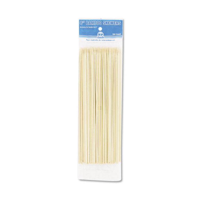 Bamboo Skewer, Cream, 8", 19200/Carton