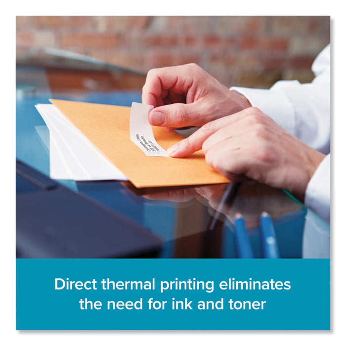 LW Address Labels, 1.13" x 3.5", White, 130/Roll, 6 Rolls/Pack