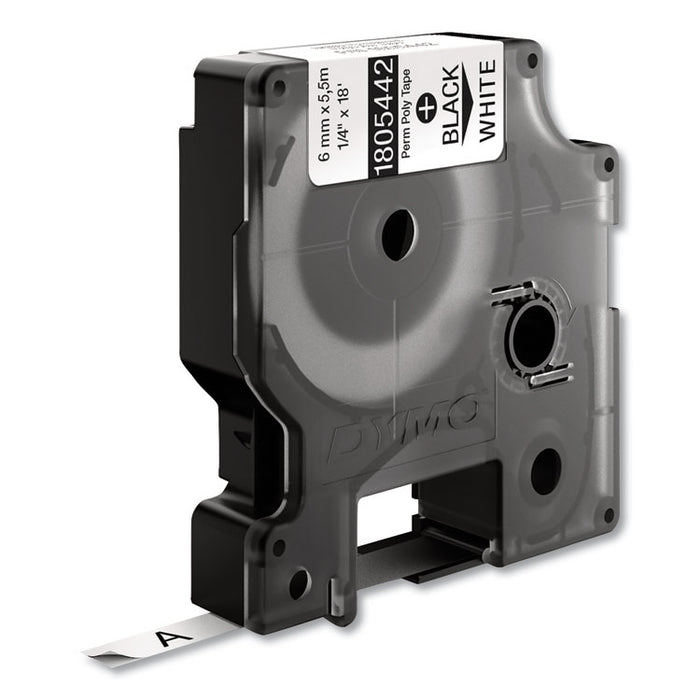 Permanent Polyester Labels, 0.25" x 18 ft, White