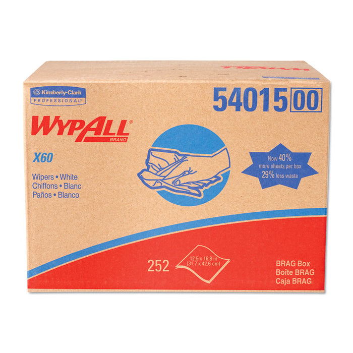 General Clean X60 Cloths, 12.5 x 16.8, White, 252/Carton