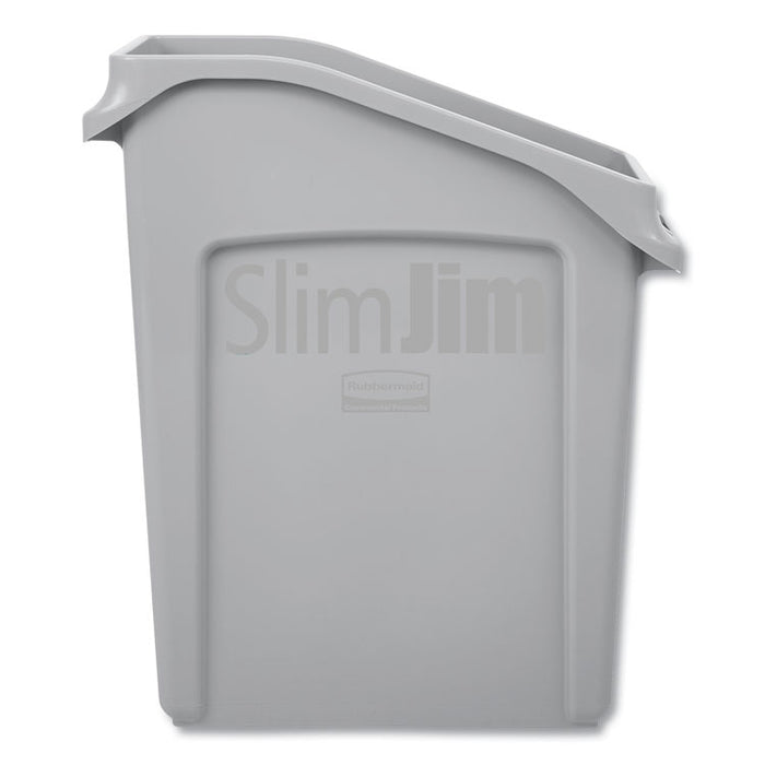 Slim Jim Under-Counter Container, 13 gal, Polyethylene, Gray