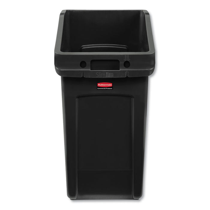 Slim Jim Under-Counter Container, 23 gal, Polyethylene, Black