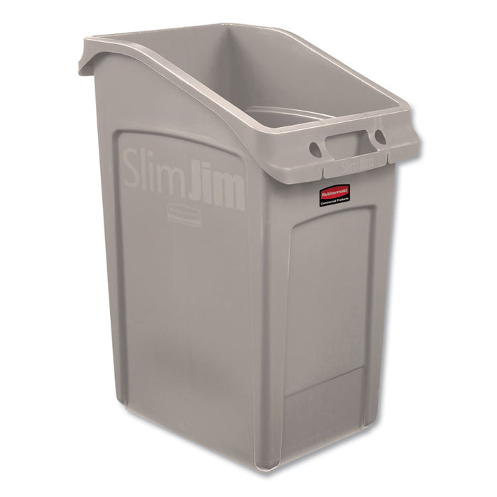 Slim Jim Under-Counter Container, 23 gal, Polyethylene, Beige