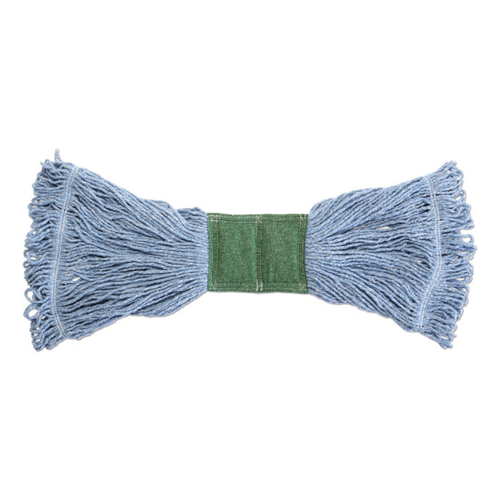 Scrubbing Wet Mop, Cotton/Synthetic Blend, 15.75" x 6", Blue
