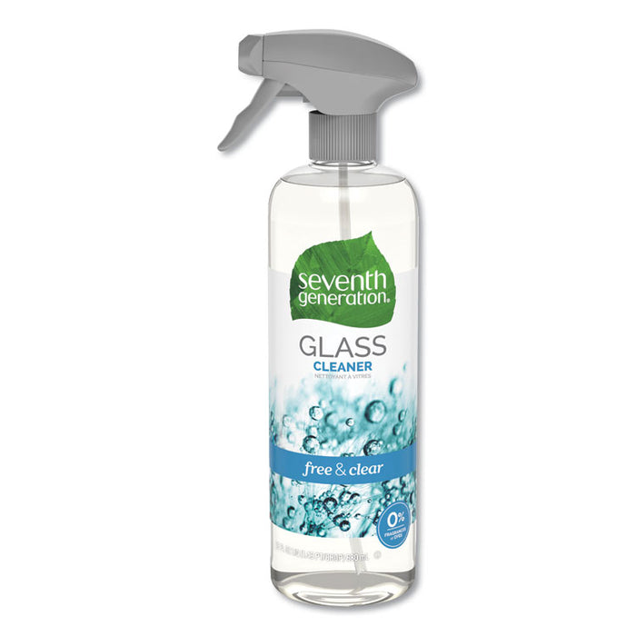 Natural Glass and Surface Cleaner, Free and Clear/Unscented, 23 oz Trigger Spray Bottle, 8/Carton