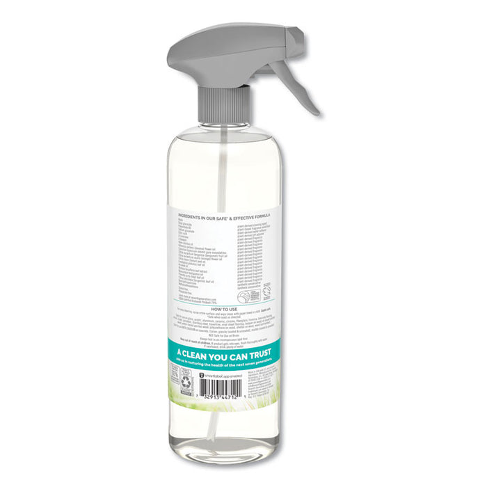 Natural Glass and Surface Cleaner, Sparkling Seaside, 23 oz Trigger Spray Bottle, 8/Carton